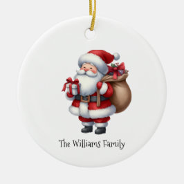 Süßer Vintage-Weihnachtsmann Weihnachten  Keramik Ornament