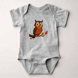 Süßer, vintage whimsvoller Herbst/Eulen-Herbst Baby Strampler
