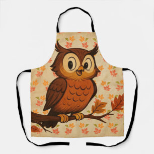 Süßer, vintage whimsvoller Herbst/Eulen Schürze
