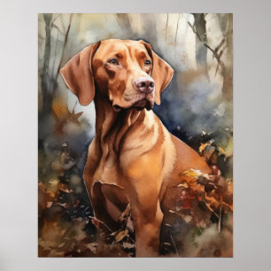 Süßer Vizsla-Hund Kunst Druck Poster