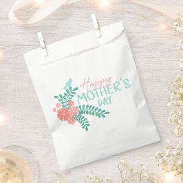 Süßer Vogel auf Blumen-Muttertag-Design Geschenktütchen