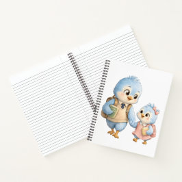 Süßer Vogel Bruder Schwester Journal Notizblock