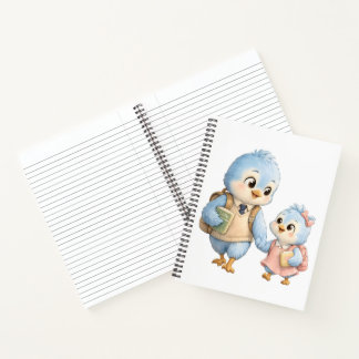 Süßer Vogel Bruder Schwester Journal Notizblock