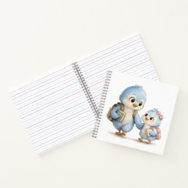 Süßer Vogel Bruder Schwester Journal Notizblock
