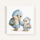Süßer Vogel Bruder Schwester Journal Notizblock (Vorderseite)