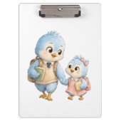 Süßer Vogel Bruder Schwester Klemmbrett (Vorderseite)