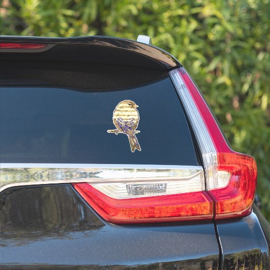 Süßer Vogel mit Noten Anpassen Aufkleber (Auto Seite)