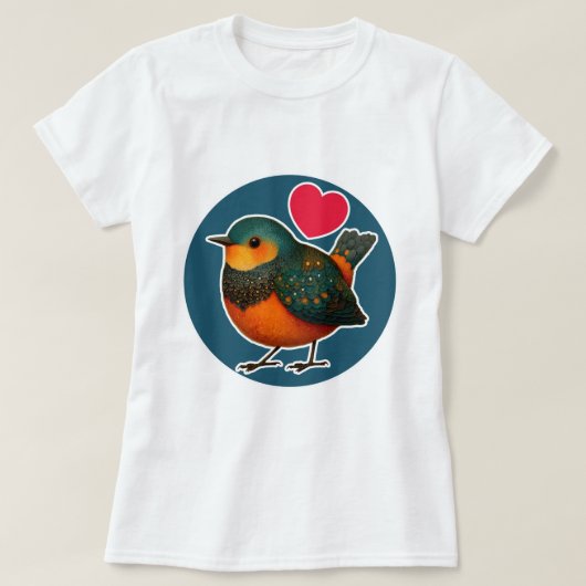 Süßer Vogel T-Shirt (Design vorne)