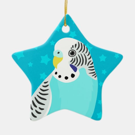 Süßer VogelParakeet Keramikornament (Vorne)