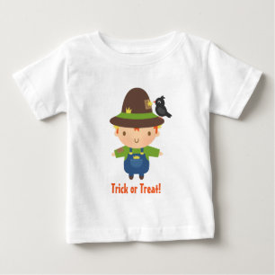 Süßer Vogelscheuchen-Junge Kinder Halloween Baby T-shirt