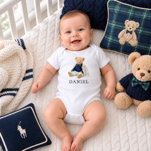 Süßer vornehmer Teddybär Baby Strampler