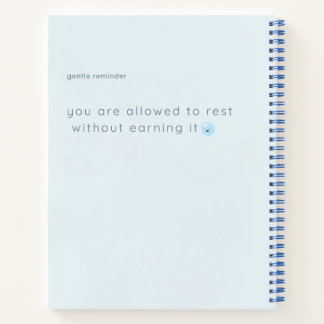 Süßer Wal Ozean Ästhetik Notizbuch | Sanft Minimal