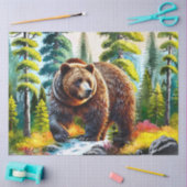 Süßer Wald Braunbär Seidenpapier (Basteln)