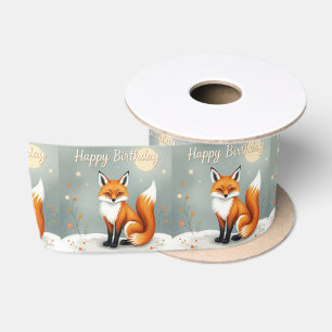Süßer Wald Fuchs Alles Gute zum Geburtstag Satinband