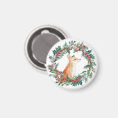 Süßer Wald Fuchs Weihnachten Magnet (Vorderseite/Rückseite)