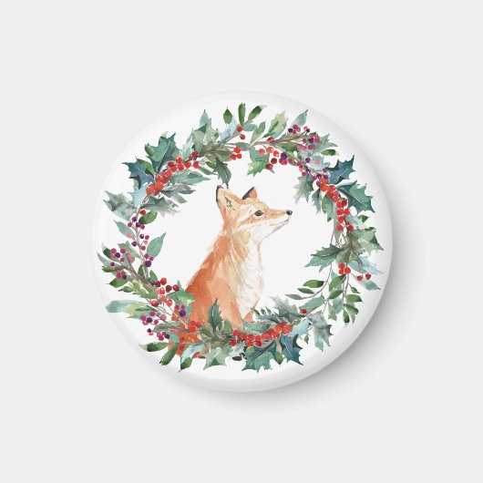 Süßer Wald Fuchs Weihnachten Magnet (Vorne)