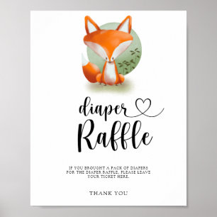 Süßer Wald Fuchs - Windelverlosung Poster