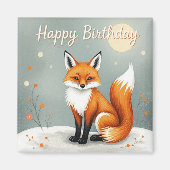 Süßer Wald Fuchs zum Geburtstag Magnet (Vorne)