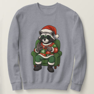 Süßer Waschbär 67 Meme Six Seven 6-7 Weihnachten Sweatshirt