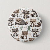 Süßer Waschbär Button (Vorderseite)