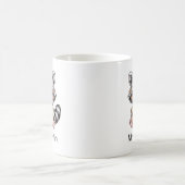 Süßer Waschbär liest ein Buch Custom Kaffeetasse (Mittel)