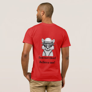 Süßer Waschbär mit Safarihut T-Shirt