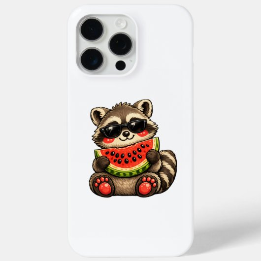 Süßer Waschbär mit Wassermelone Case-Mate iPhone Hülle (Rückseite)