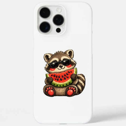 Süßer Waschbär mit Wassermelone Case-Mate iPhone Hülle (Rückseite)