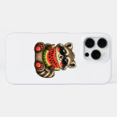 Süßer Waschbär mit Wassermelone iPhone Hülle (Rückseite (Horizontal))