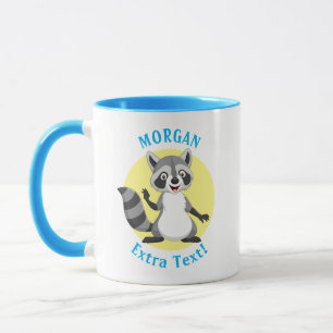 Süßer Waschbär, Name und Nachricht personalisieren Tasse