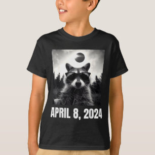 Süßer Waschbär Selfie Totale Sonnenfinsternis T-Shirt