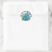 Süßer Wasser-Tropfen Earth Day Planet Aufkleber (Tasche)