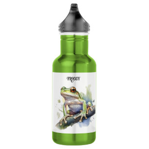 Süßer Wasserfarb-Laubfrosch, individuell Edelstahlflasche