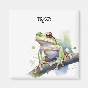 Süßer Wasserfarb-Laubfrosch, individuell Magnet