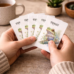Süßer Wasserfarb-Laubfrosch, individuell Spielkarten