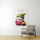 Süßer Wasserfarb-Patchwork-Geist Halloween Wandteppich (Beispiel)