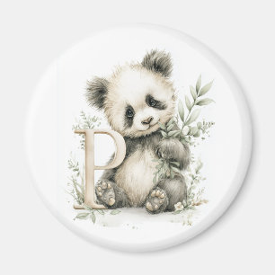 Süßer Wasserfarbe-Baby-Tier-Alphabet-Panda Magnet