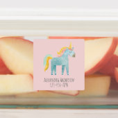 Süßer Wasserfarbe-Einhorn-Mädchen-Name Etiketten (Befestigt)