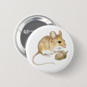 Süßer Wasserfarbe-Hamster-Knopf Button (Vorne & Hinten)
