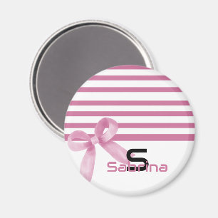 Süßer Wasserfarbe Rosa Bogen Streifen Magnet