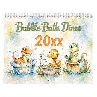 Süßer Wasserfarben-Baby-Dinosaurier-Wandkalender Kalender