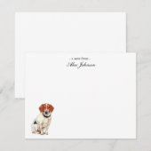 Süßer Wasserfarben-Beagle-Hund Flat Dankeskarte (Vorne/Hinten)