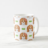 Süßer Wasserfarben-Beagle-Hund Kaffeetasse (VorderseiteRechts)