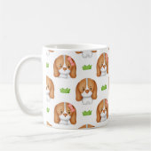 Süßer Wasserfarben-Beagle-Hund Kaffeetasse (Links)
