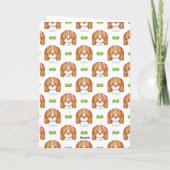 Süßer Wasserfarben-Beagle-Hund Karte (Rückseite)