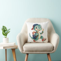 Süßer Wasserfarben-Dinosaurier mit Schulmaterial