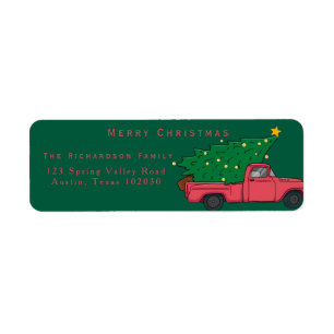 Süßer Wasserfarben-Farm-LKW-Weihnachtsbaum
