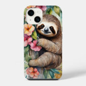 Süßer Wasserfarben-Faultier iPhone Hülle (Rückseite)