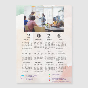 Süßer Wasserfarben-Foto Firmenlogo 2022 Kalender Magnetkarte