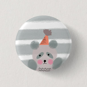 Süßer Wasserfarben-Geburtstags-Panda Button